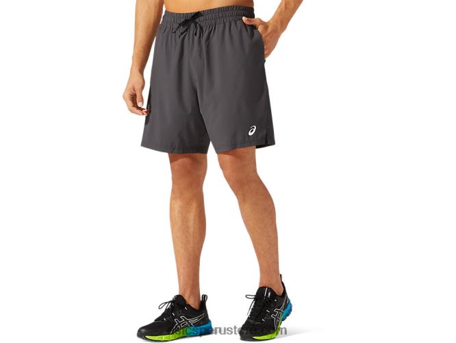 RPVB1786 gris grafito Asics pantalón corto tejido de tren de 7 pulgadas para hombre