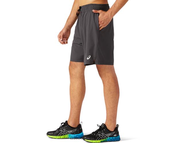 RPVB1786 gris grafito Asics pantalón corto tejido de tren de 7 pulgadas para hombre