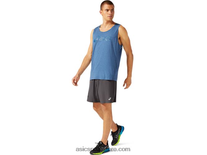 RPVB1786 gris grafito Asics pantalón corto tejido de tren de 7 pulgadas para hombre