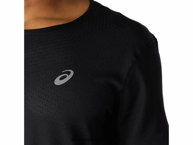 RPVB1788 rendimiento negro Asics camiseta de manga corta ventilada para hombre