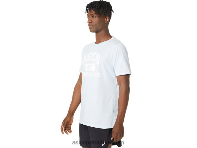 RPVB179 cielo suave Asics camiseta gráfica unisex de atletismo