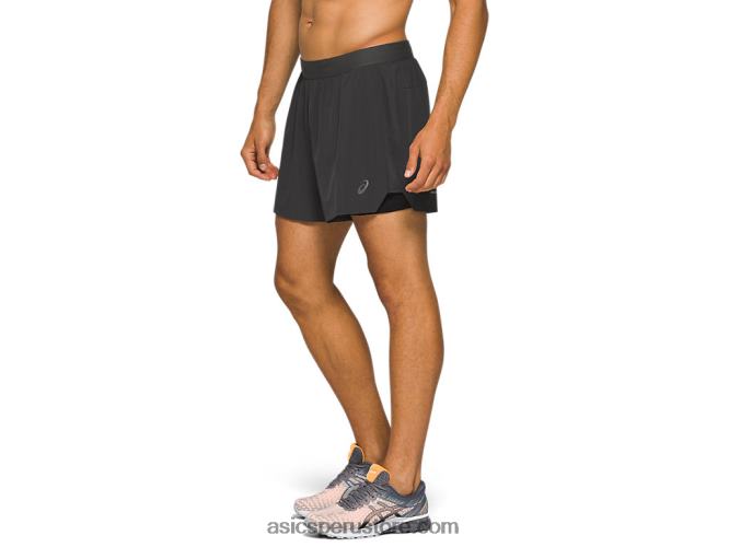 RPVB1790 gris grafito Asics carretera hombre 2-n-1 5in short