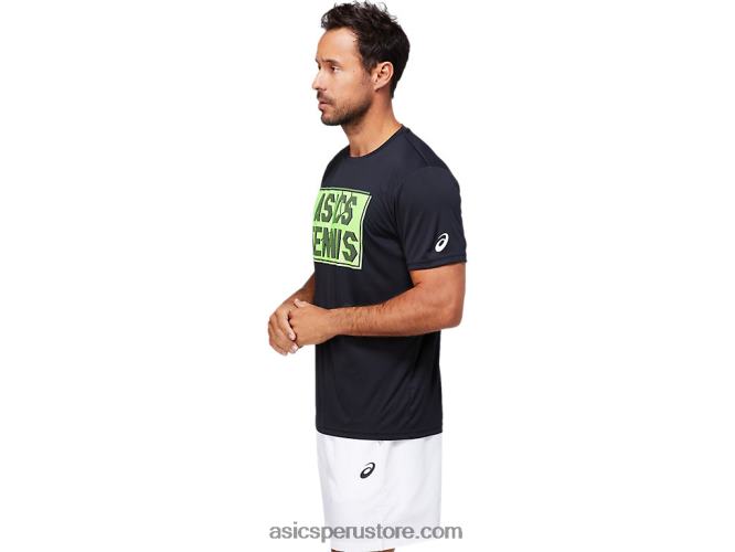 RPVB1791 rendimiento negro Asics camiseta gráfica para hombre