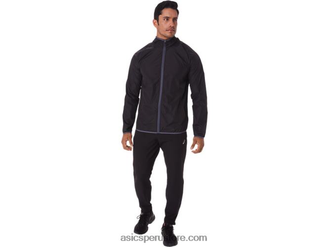 RPVB1793 rendimiento negro Asics chaqueta plegable para hombre