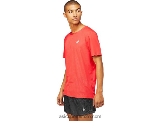 RPVB1799 rojo electrico Asics camiseta de manga corta ventilada para hombre