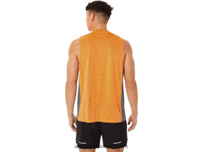 RPVB18 pop naranja/rock de hoja Asics Camiseta de tirantes para hombre Train Sana Muscle
