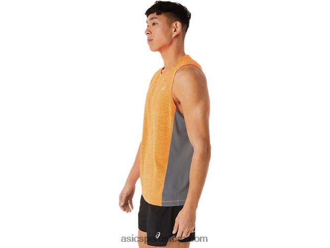 RPVB18 pop naranja/rock de hoja Asics Camiseta de tirantes para hombre Train Sana Muscle