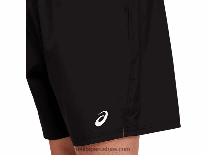 RPVB1802 rendimiento negro Asics pantalón corto tejido de tren de 7 pulgadas para hombre