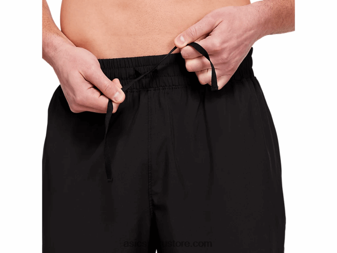 RPVB1802 rendimiento negro Asics pantalón corto tejido de tren de 7 pulgadas para hombre