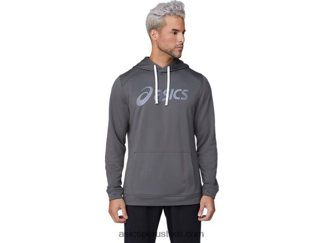 RPVB1807 gris grafito/metrópolis Asics sudadera con capucha de rizo francés para hombre