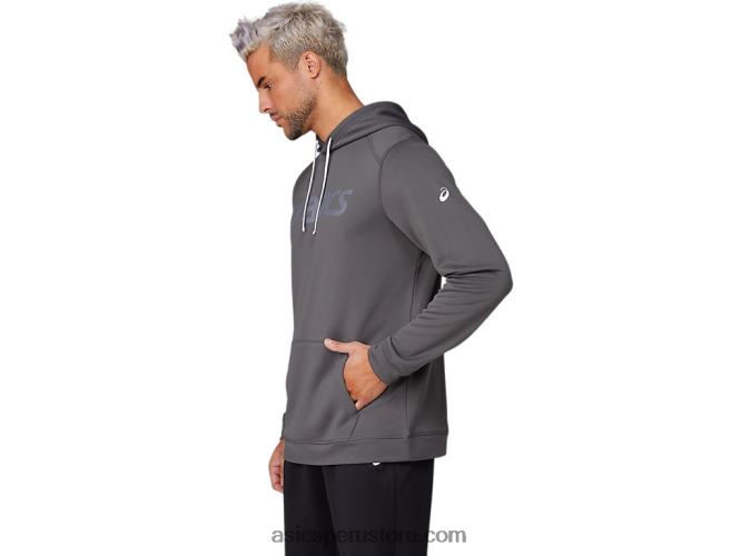 RPVB1807 gris grafito/metrópolis Asics sudadera con capucha de rizo francés para hombre