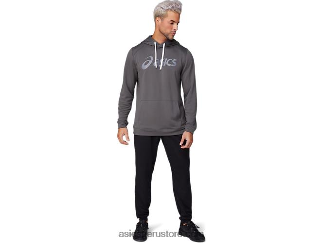 RPVB1807 gris grafito/metrópolis Asics sudadera con capucha de rizo francés para hombre