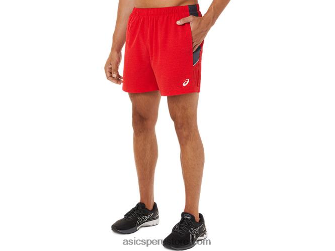 RPVB1824 rojo eléctrico jaspeado/gris Asics pantalón corto de 5 pulgadas pr lyte para hombre