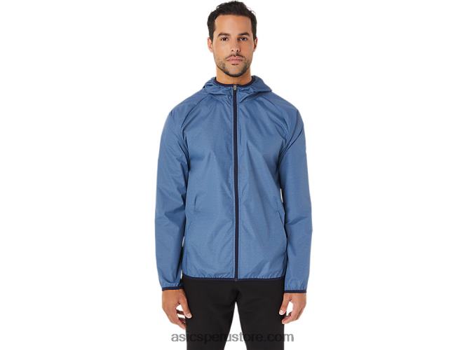 RPVB1829 azul tormenta jaspeado/peacoat Asics chaqueta plegable para hombre