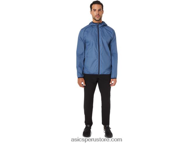 RPVB1829 azul tormenta jaspeado/peacoat Asics chaqueta plegable para hombre