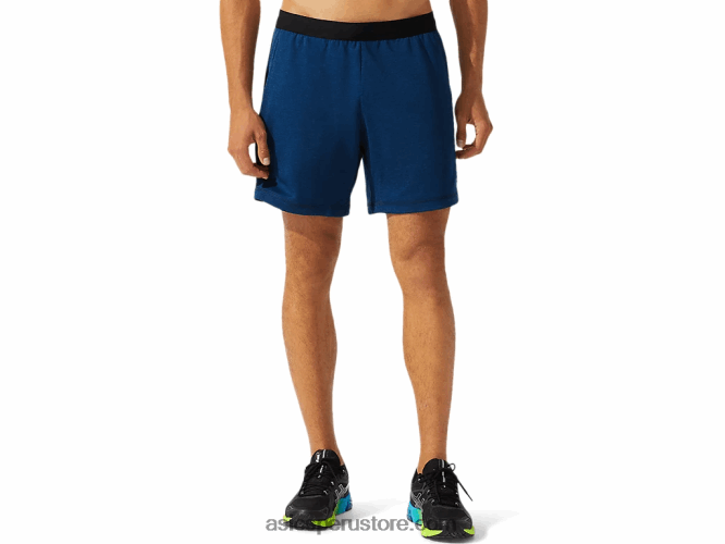 RPVB1891 brezo azul francés Asics pantalón corto de entrenamiento tejido de 7 pulgadas para hombre