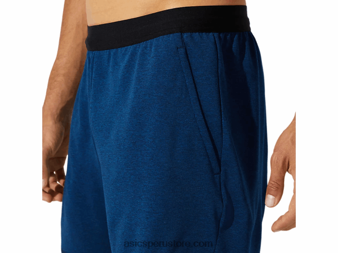 RPVB1891 brezo azul francés Asics pantalón corto de entrenamiento tejido de 7 pulgadas para hombre