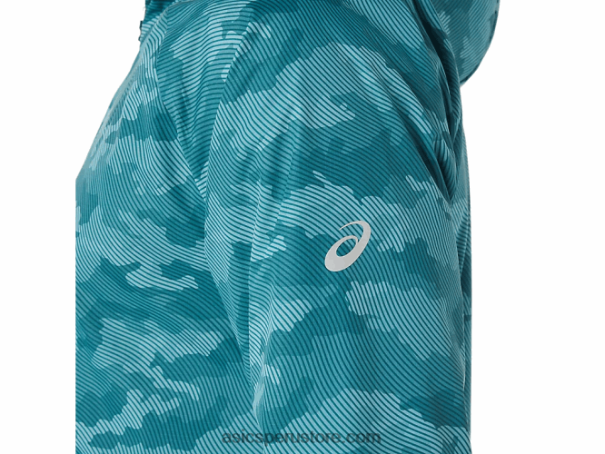 RPVB1893 estampado de pino brumoso / yuzu agrio Asics chaqueta plegable para hombre