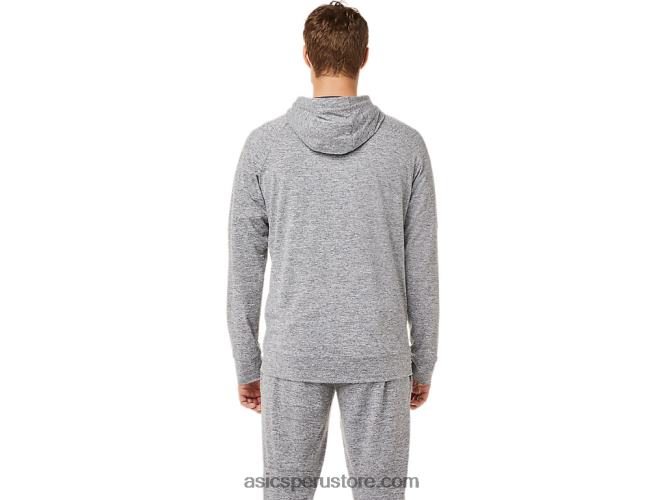 RPVB1907 portador gris jaspeado Asics sudadera con cremallera completa de tecnología para hombre