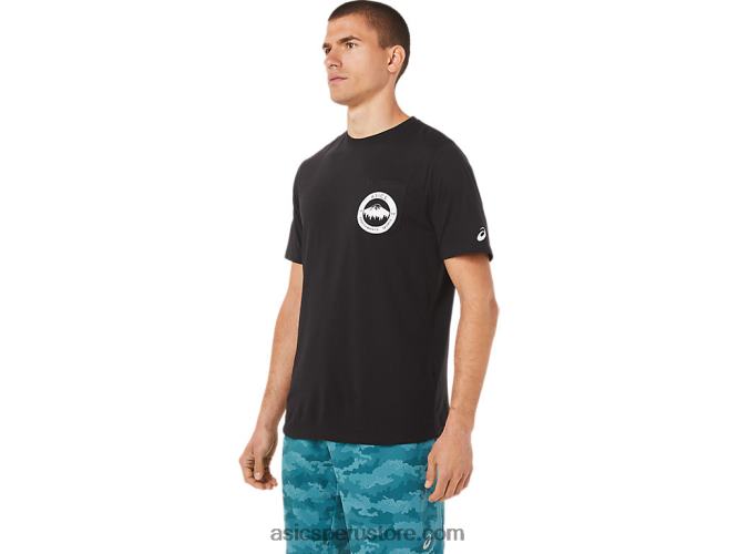 RPVB1910 rendimiento negro Asics camiseta de montaña de 1977