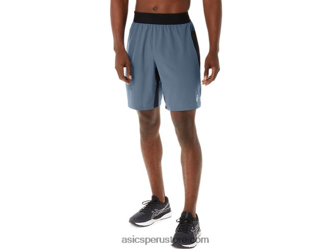 RPVB192 azul acero Asics pantalón corto mezclador de 9 pulgadas para hombre