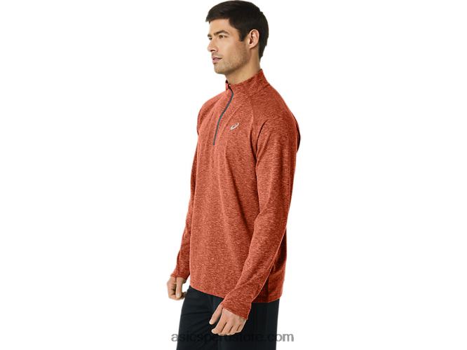 RPVB194 especias latte brezo Asics tren hombre sana 1/2 zip