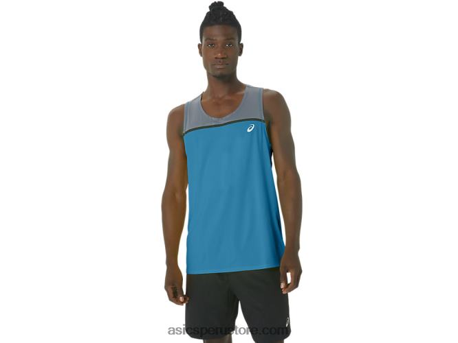 RPVB196 isla azul Asics camiseta pr lyte hombre
