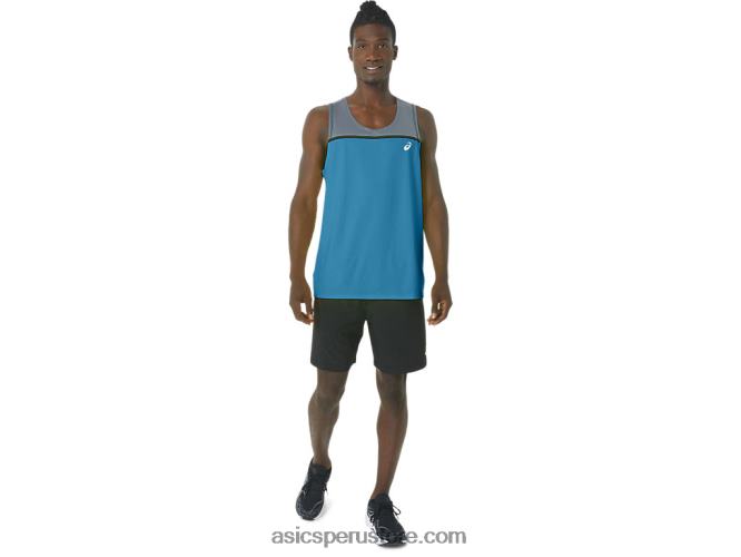 RPVB196 isla azul Asics camiseta pr lyte hombre