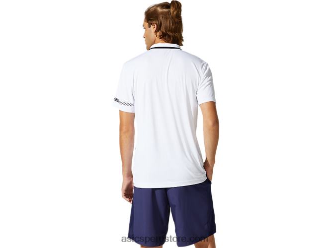 RPVB1965 blanco brillante Asics polo de hombre