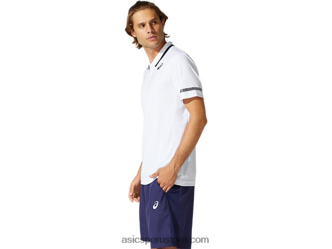 RPVB1965 blanco brillante Asics polo de hombre
