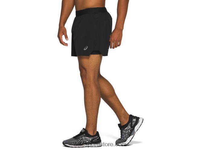 RPVB1969 rendimiento negro Asics carretera hombre 2-n-1 5in short