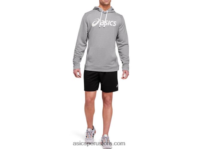 RPVB1971 yeso jaspeado/blanco Asics sudadera con capucha de rizo francés para hombre