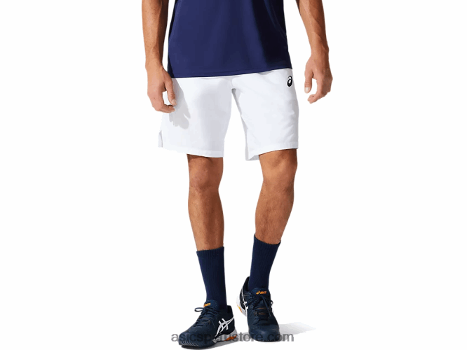 RPVB1972 blanco brillante Asics cancha de hombres 9in short