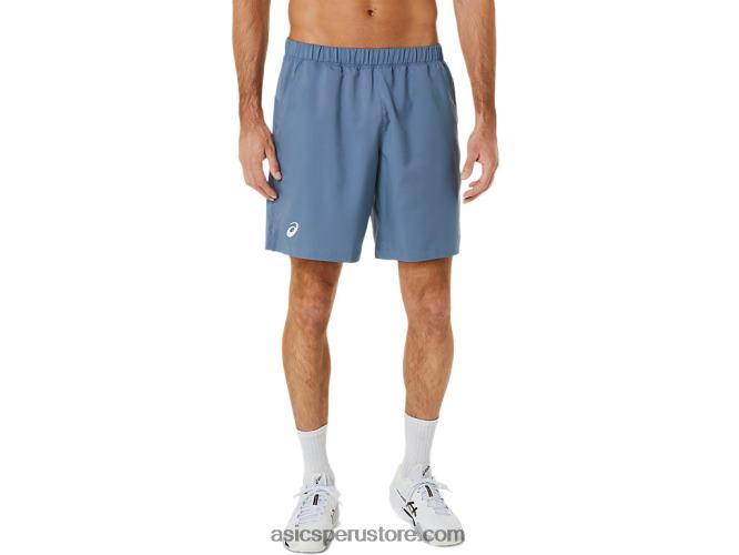 RPVB199 azul acero Asics cancha de hombres 9in short