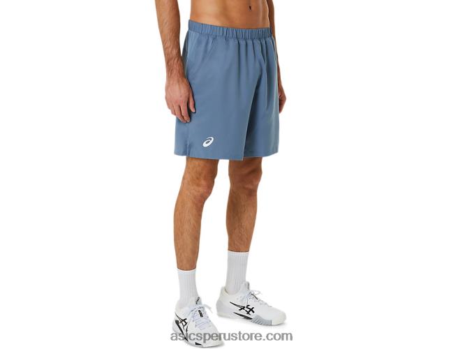 RPVB199 azul acero Asics cancha de hombres 9in short