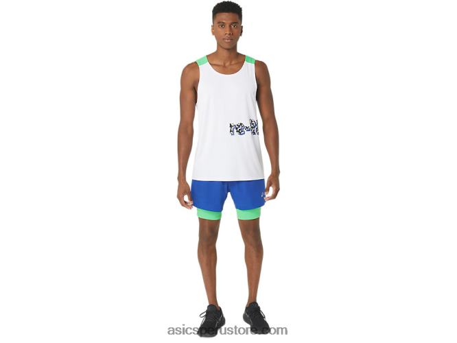 RPVB20 real/pista Asics shorts deportivos reutilizados nuevos y fuertes para hombre