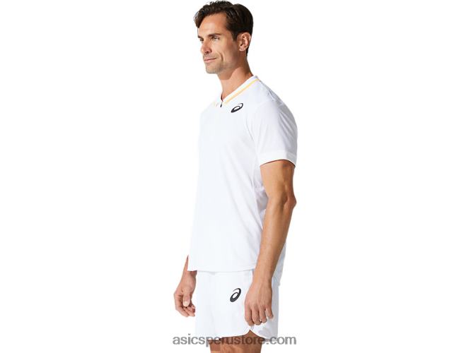RPVB2000 blanco brillante Asics polo del partido de los hombres