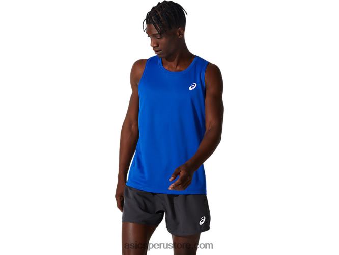 RPVB2001 azul Asics camiseta plateada hombre