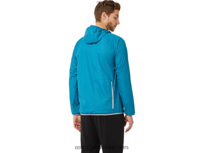 RPVB2027 azul verdoso brezo/hoja de roca Asics chaqueta plegable para hombre