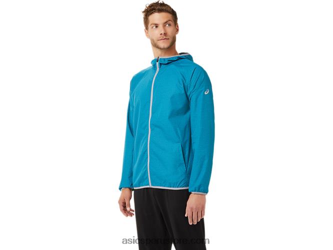 RPVB2027 azul verdoso brezo/hoja de roca Asics chaqueta plegable para hombre