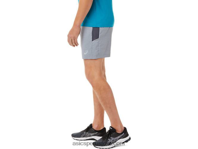 RPVB2038 estampado de sheet rock spacedye/gris Asics pantalón corto de 5 pulgadas pr lyte para hombre