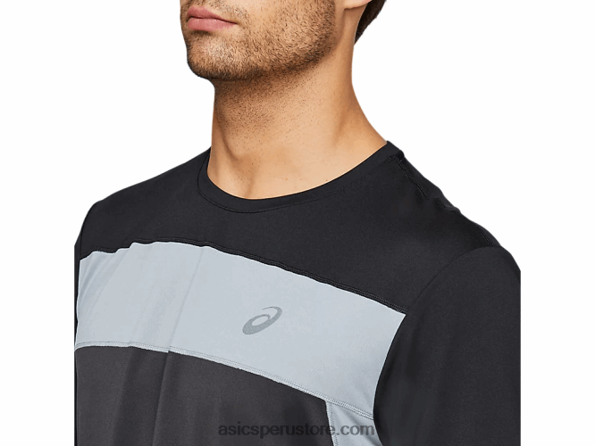 RPVB2052 gris grafito/negro rendimiento Asics top manga corta carrera hombre