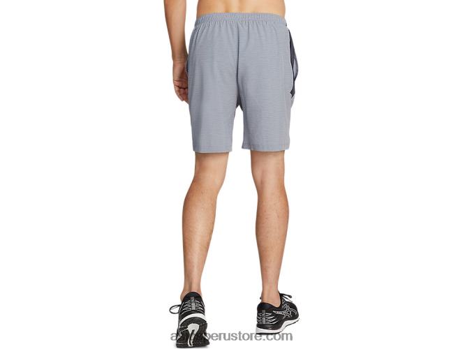RPVB2053 estampado de sheet rock spacedye/gris Asics pantalón corto de 7 pulgadas pr lyte para hombre