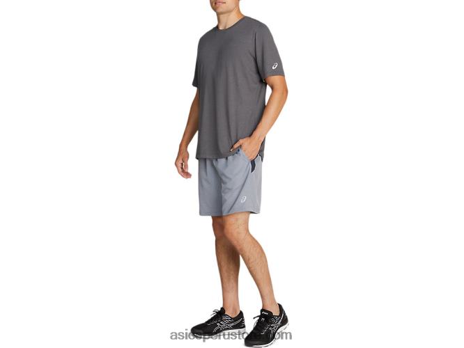 RPVB2053 estampado de sheet rock spacedye/gris Asics pantalón corto de 7 pulgadas pr lyte para hombre
