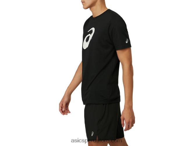 RPVB2075 rendimiento negro Asics camiseta manga corta pincel