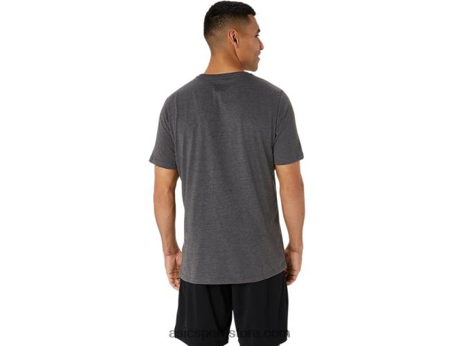 RPVB2076 brezo gris oscuro Asics camiseta xg de manga corta con logo de lockup
