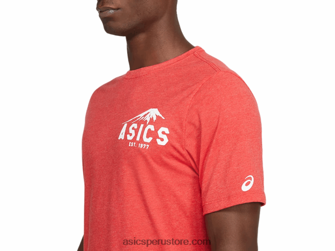 RPVB2082 brezo rojo clásico Asics fuji 1977 camiseta
