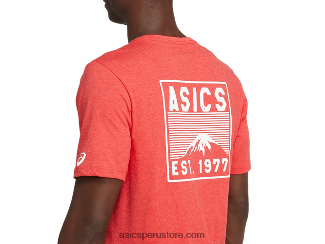 RPVB2082 brezo rojo clásico Asics fuji 1977 camiseta