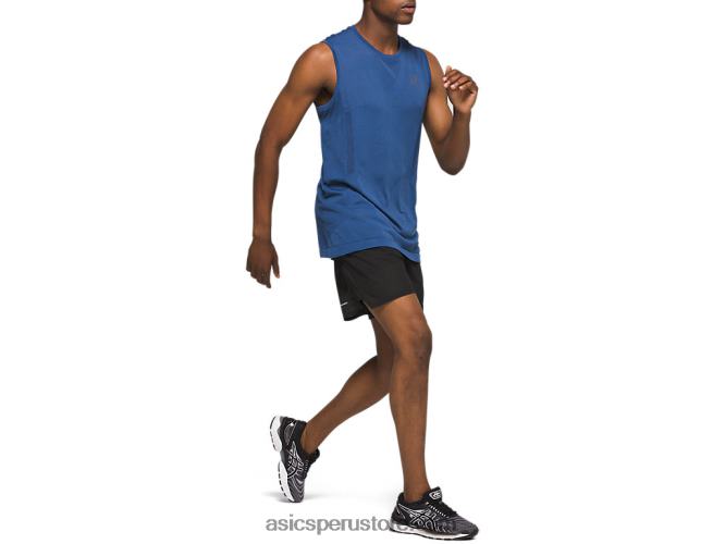 RPVB2085 rendimiento negro Asics hombres ventilar 2-n-1 5in corto