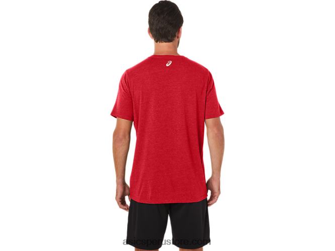 RPVB21 brezo rojo clásico Asics 1977 mtn camiseta